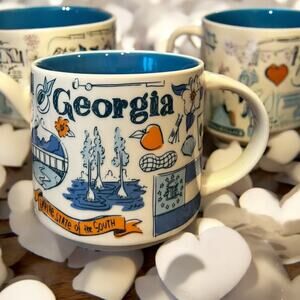 Starbucks GEORGIA Been There Series Collector BTS Coffee Mug Blue EUC